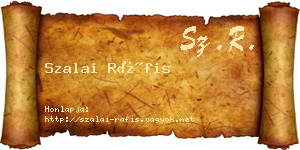 Szalai Ráfis névjegykártya